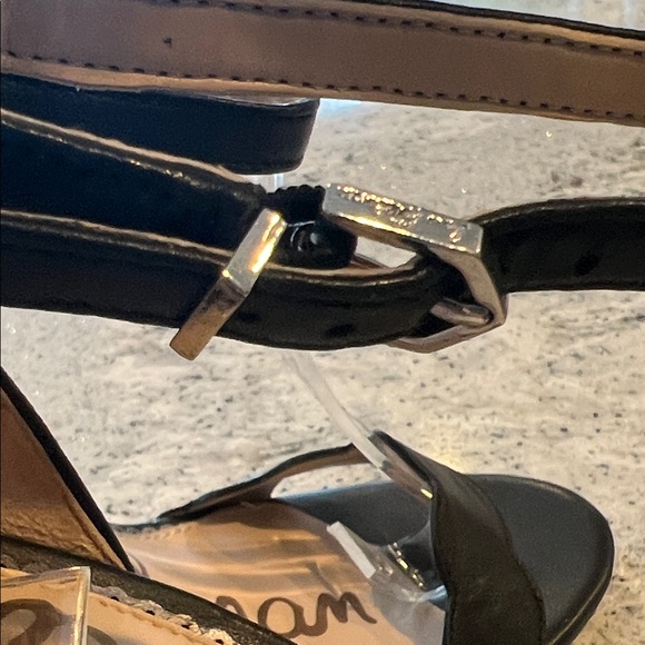 Sam Edelman Black Ankle Strap Heels - Picture 4 of 6